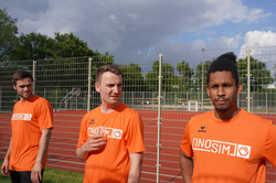 Benjamin Karg, Thomas Gehrmann and Christian Klanke (left to right) before the match.
