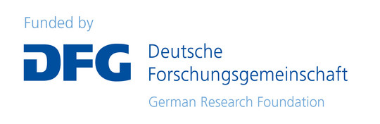 Funded by DFG (Deutsche Forschungsgemeinschaft) logo in english.