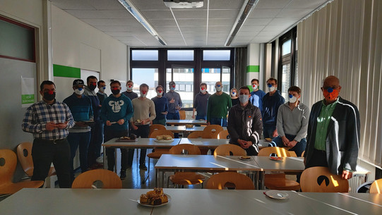DYN and PAS groups join for Prof. Engell’s birthday cake eating.
