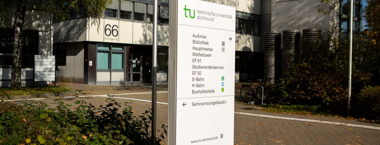 Info point on the North Campus.